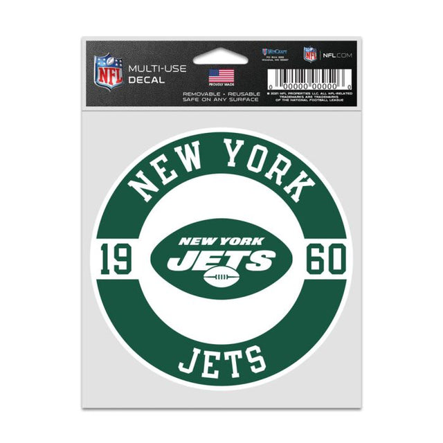 Calcomanías para fanáticos de los New York Jets Patch de 3,75" x 5"