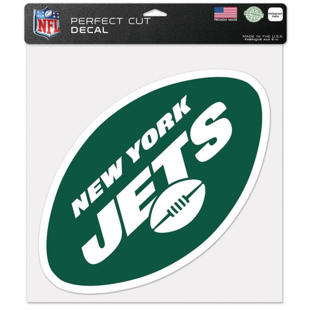 Calcomanía de color de corte perfecto de los New York Jets de 12" x 12"