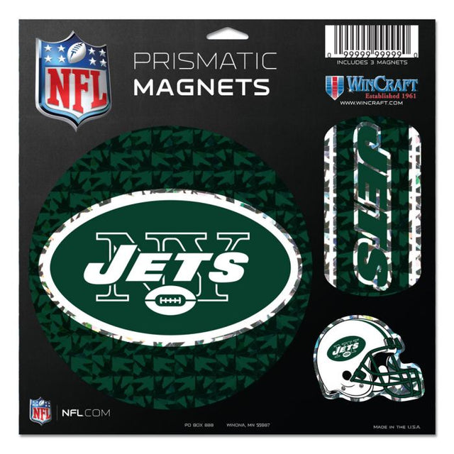 Imán prismático de los New York Jets de 11" x 11"