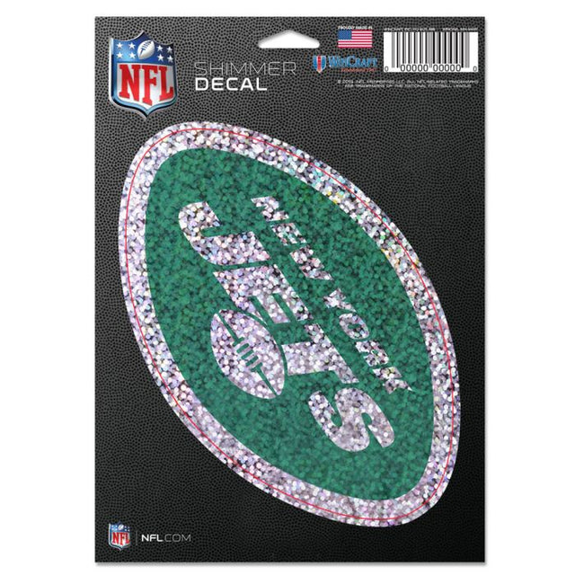 Calcomanías brillantes de los New York Jets de 5" x 7"