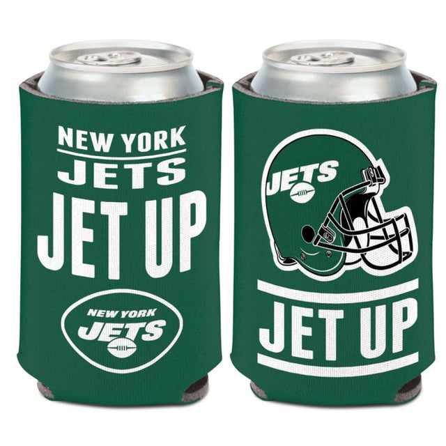 Enfriador de lata con eslogan de los New York Jets, 12 oz.