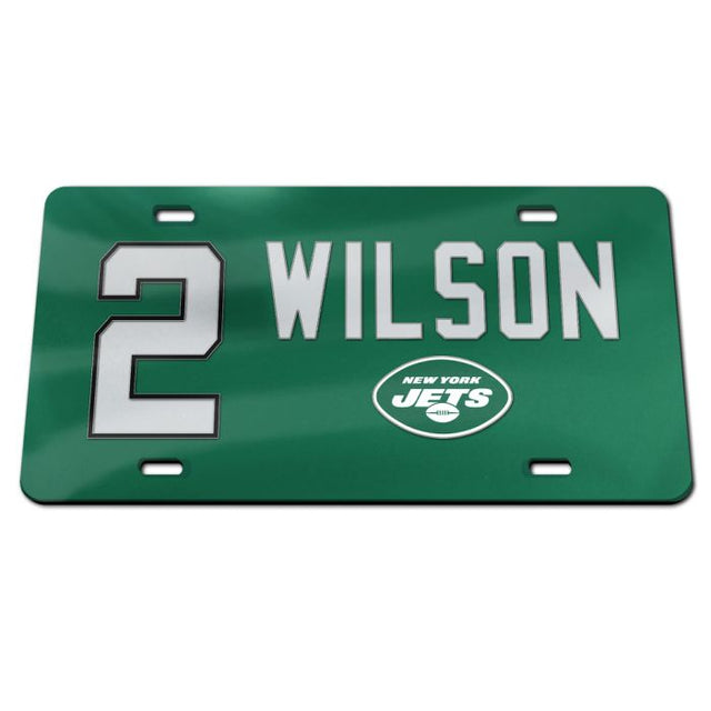 New York Jets Specialty Acrylic License Plate Zach Wilson