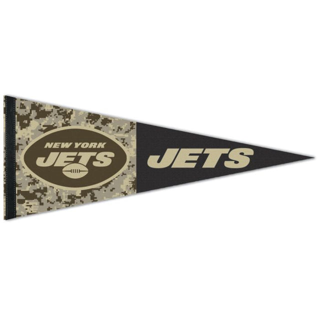 Banderín estándar premium de los New York Jets de 12" x 30"