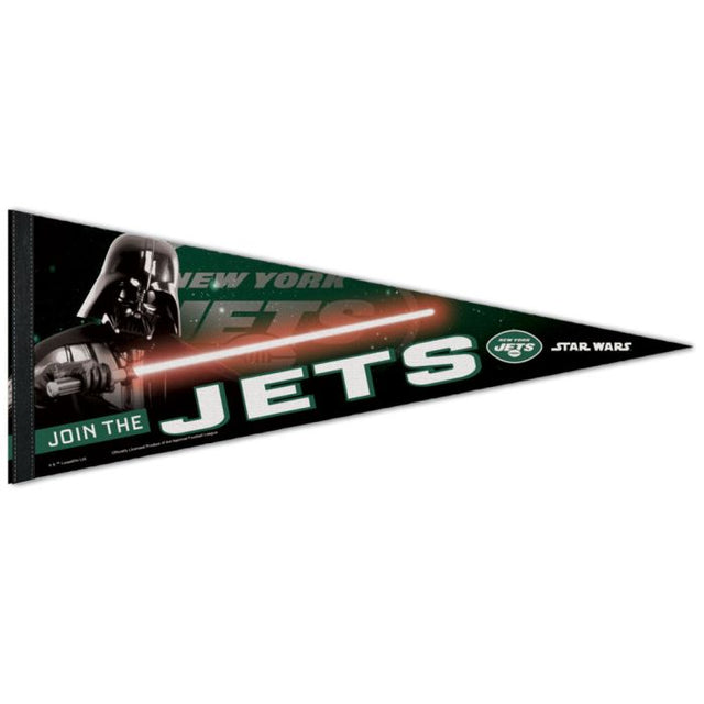 Banderín premium de Darth Vader de Star Wars y los New York Jets de 30 x 76 cm