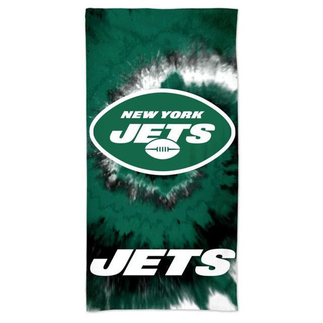 Toalla de playa Spectra Tie Dye de los New York Jets de 30" x 60"