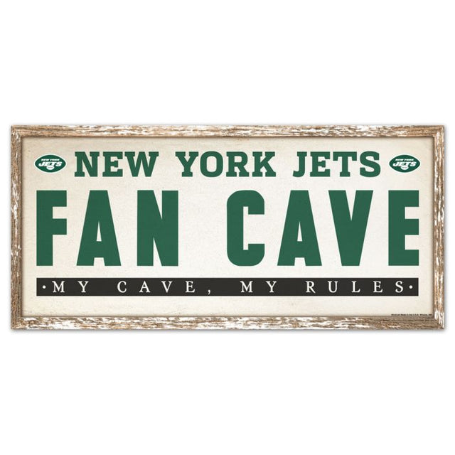 New York Jets Wood Sign 8" x 17"