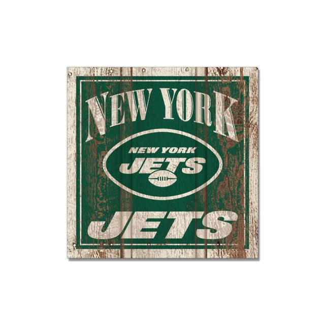 New York Jets Wooden Magnet 3" X 3"