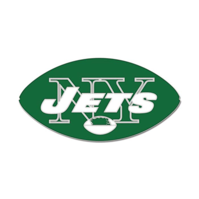 Tarjeta de joyería con pin esmaltado coleccionable retro de los New York Jets