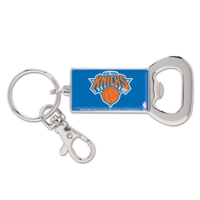 Llavero con abrebotellas rectangular de los New York Knicks