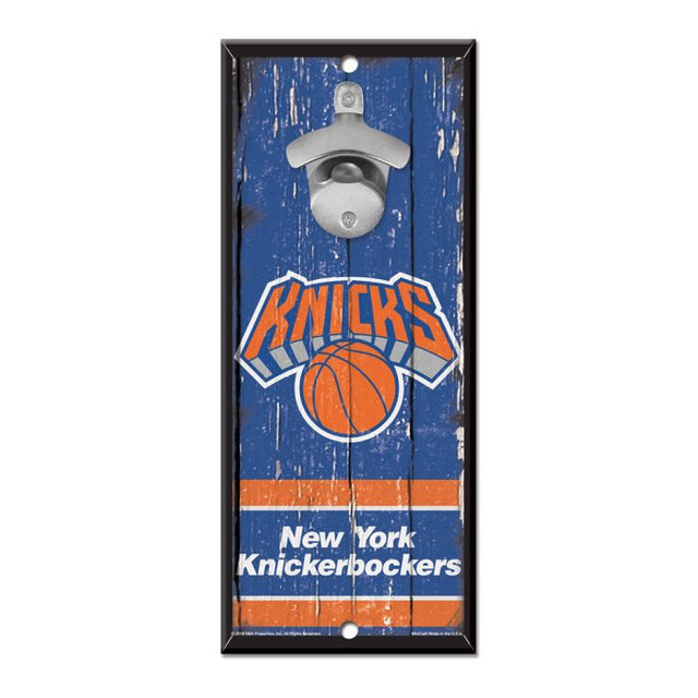 New York Knicks Bottle Opener Sign 5x11