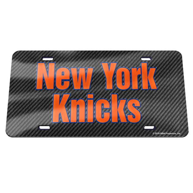 Matrícula acrílica especial CARBON de los New York Knicks