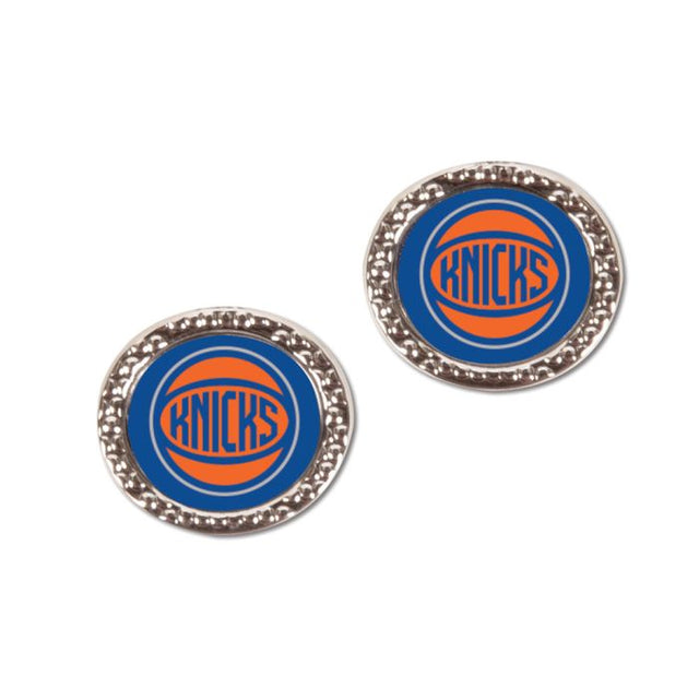 Pendientes de los New York Knicks con forma de corazón