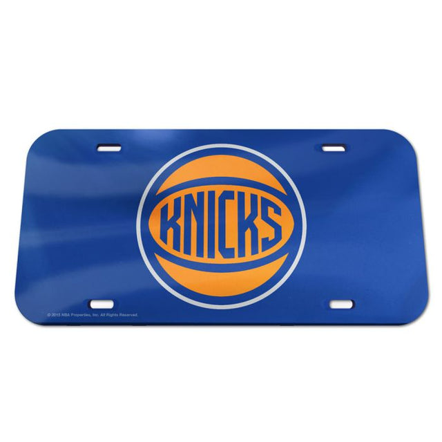 Placa de matrícula acrílica especial con el logotipo de los New York Knicks