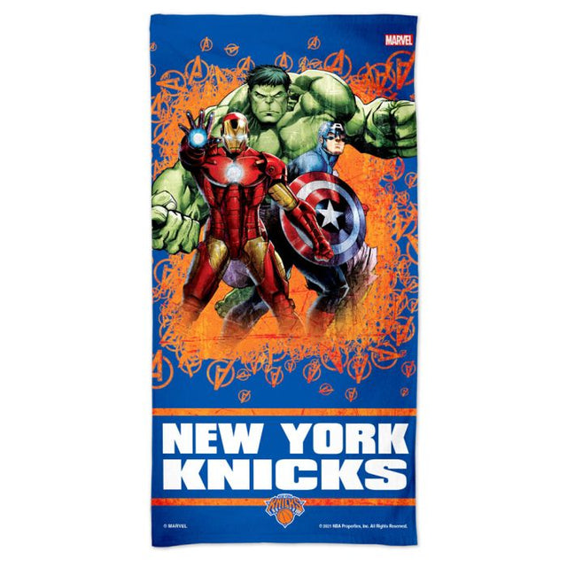 New York Knicks / Marvel (c) 2021 MARVEL Spectra Beach Towel 30" x 60"