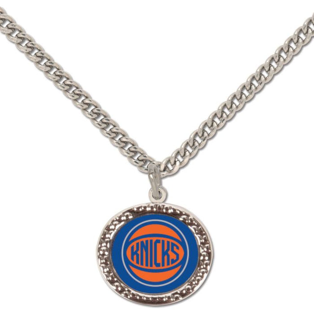 Collar de los New York Knicks con tarjeta de joyería con dije