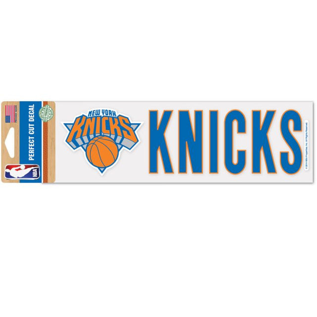 Calcomanías de corte perfecto de los New York Knicks de 3" x 10"