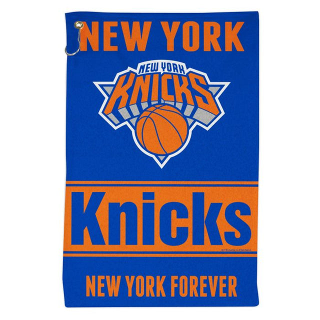 Toalla deportiva de 16 x 25 pulgadas con el lema de los New York Knicks