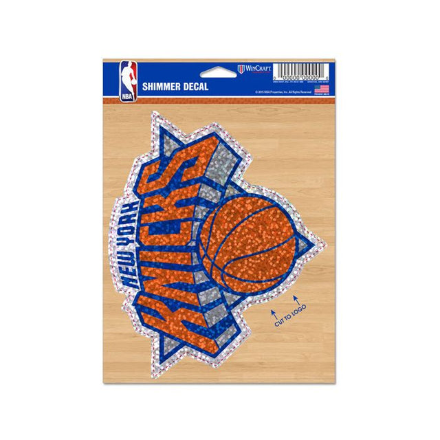 New York Knicks Shimmer Decals 5" x 7"