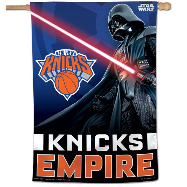 Bandera vertical de Star Wars de los New York Knicks de 28" x 40"