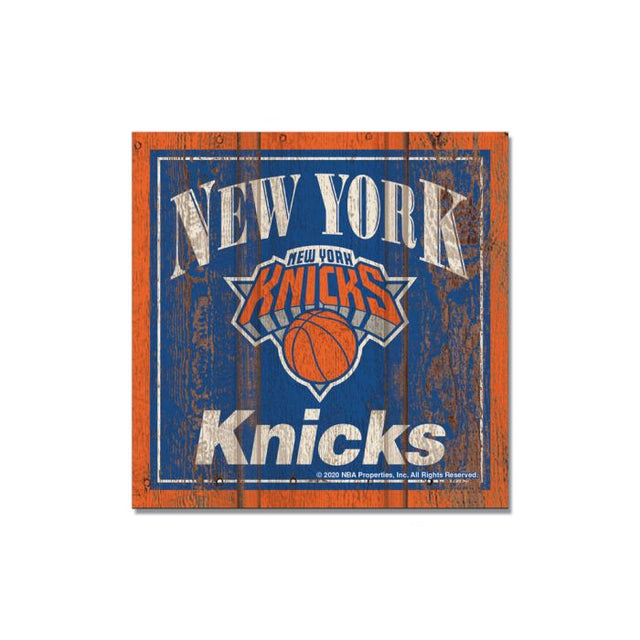 New York Knicks Wooden Magnet 3" X 3"