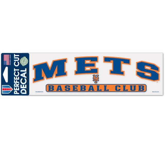 New York Mets Arched Perfect Cut Decals 3" x 10"