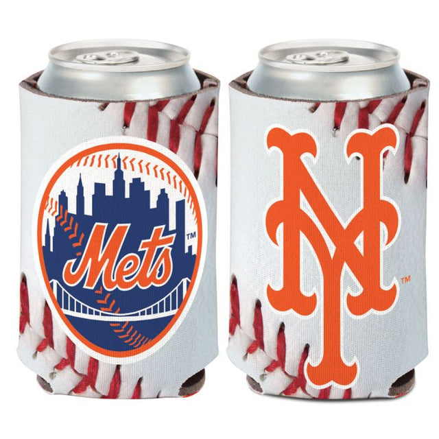 Enfriador de lata con diseño de pelota de los New York Mets, 12 oz.