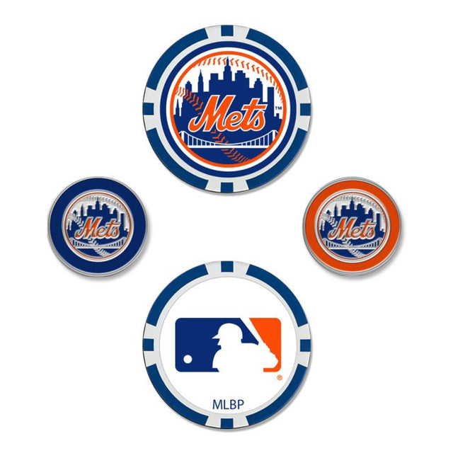 Juego de cuatro marcadores de pelota de los New York Mets