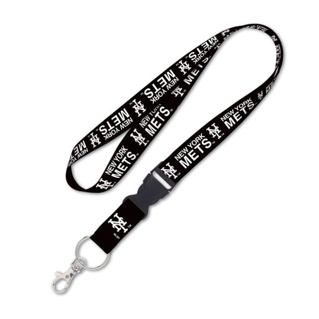 New York Mets Blackout Lanyard w/detachable buckle 1"