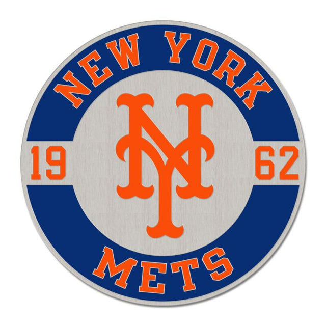 Tarjeta de joyería con pin esmaltado de colección CIRCLE ESTABLISHED de los New York Mets