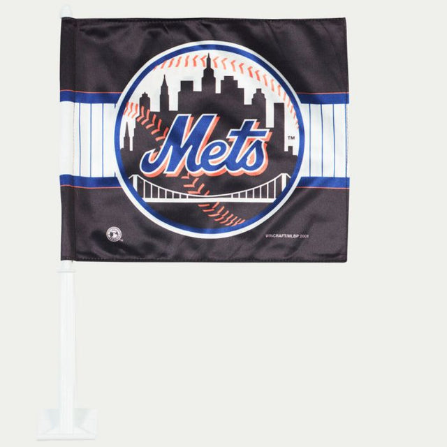 Bandera para auto de los Mets de Nueva York de 11,75" x 14"