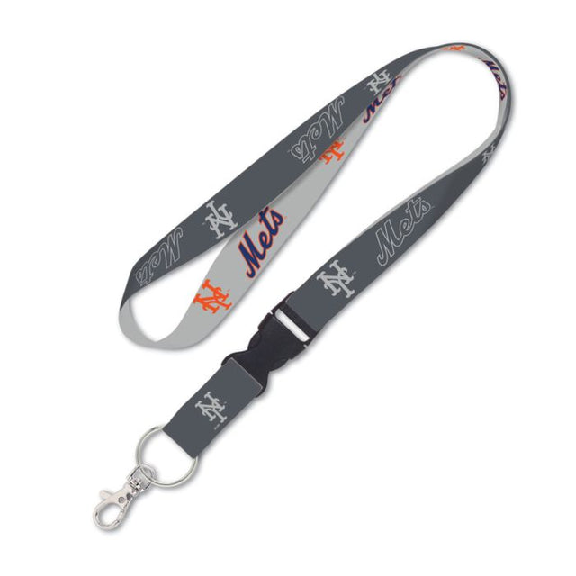 New York Mets Charcoal Lanyard w/detachable buckle 1"