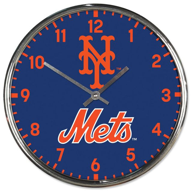 New York Mets Chrome Clock