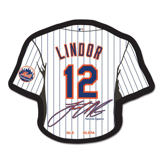 Tarjeta de joyería con pin de colección de los Mets de Nueva York Francisco Lindor