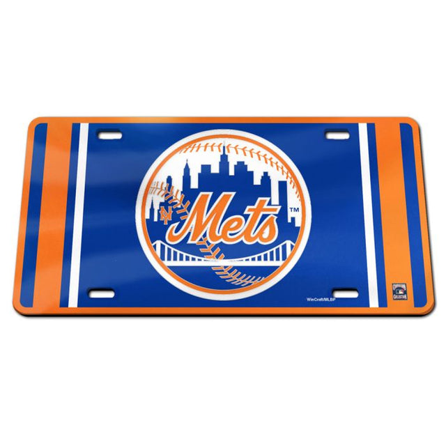 Matrícula acrílica especial de los New York Mets/Cooperstown