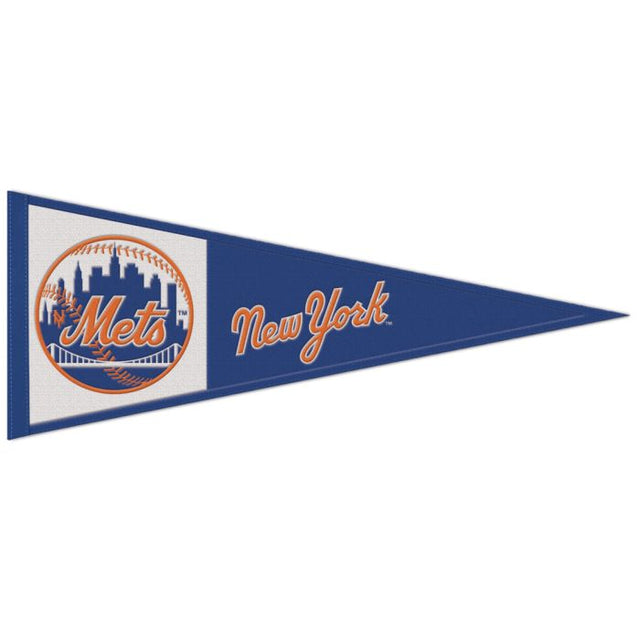 Banderín de lana de los New York Mets/Cooperstown de 13" x 32"