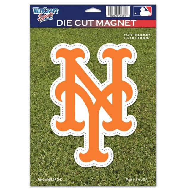 Imán troquelado con el logotipo de los Mets de Nueva York de 6,25" x 9"