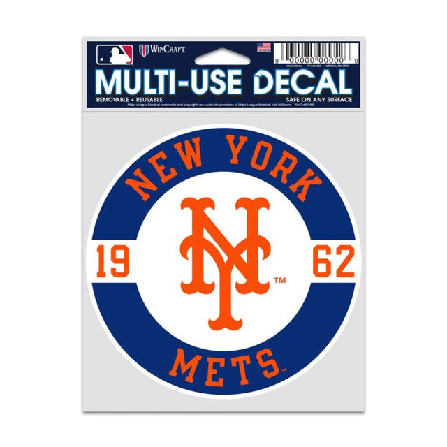 Calcomanías para fanáticos de los Mets de Nueva York de 3,75" x 5"