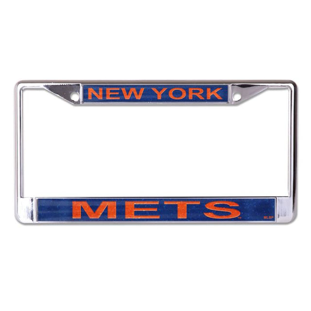 New York Mets GLITTER Lic Plt Frame S/L Printed