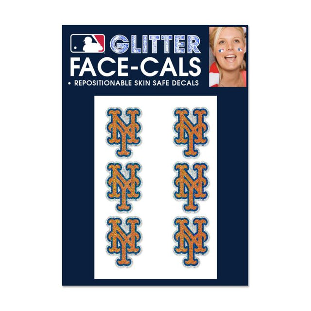 New York Mets Glitter Tattoo 6 Pack