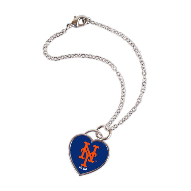 New York Mets HEART Bracelet w/3D Heart