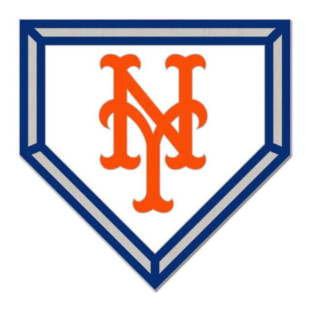 New York Mets HOME PLATE Collector Enamel Pin Jewelry Card