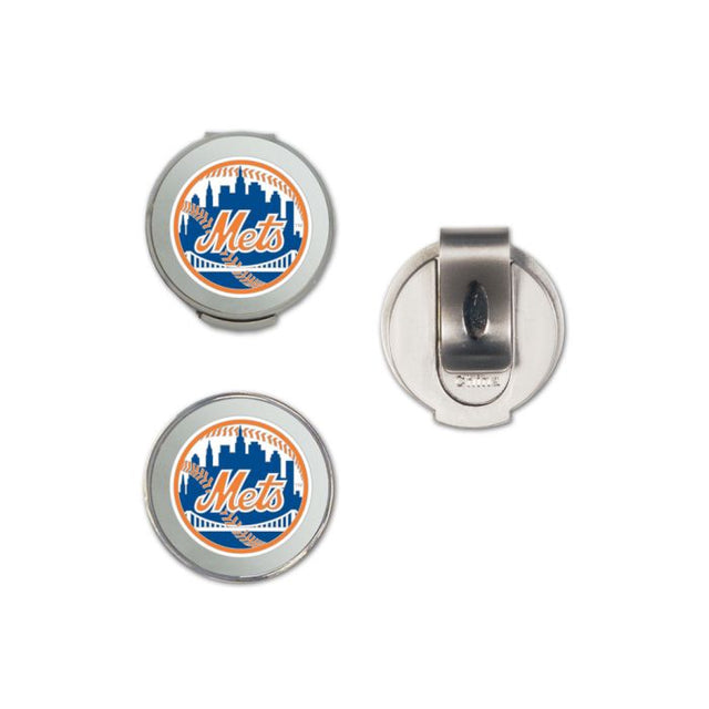 Clip para gorra de los New York Mets con 2 marcadores, con tapa tipo concha