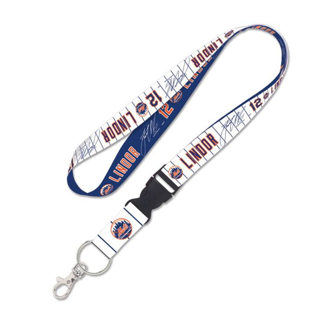 New York Mets Lanyard w/detachable buckle 1" Francisco Lindor