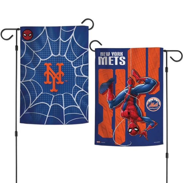 New York Mets / Marvel (c) 2021 Banderas de jardín MARVEL de 2 lados, 12,5" x 18"