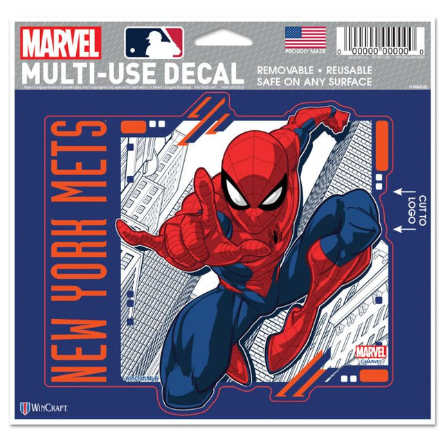 Calcomanía multiusos de Marvel de los New York Mets (c) 2021: logotipo recortado de 5" x 6"