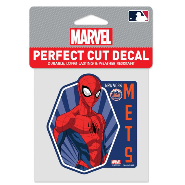 Calcomanía de color de corte perfecto de Marvel de los Mets de Nueva York (c) 2021 de 4" x 4"