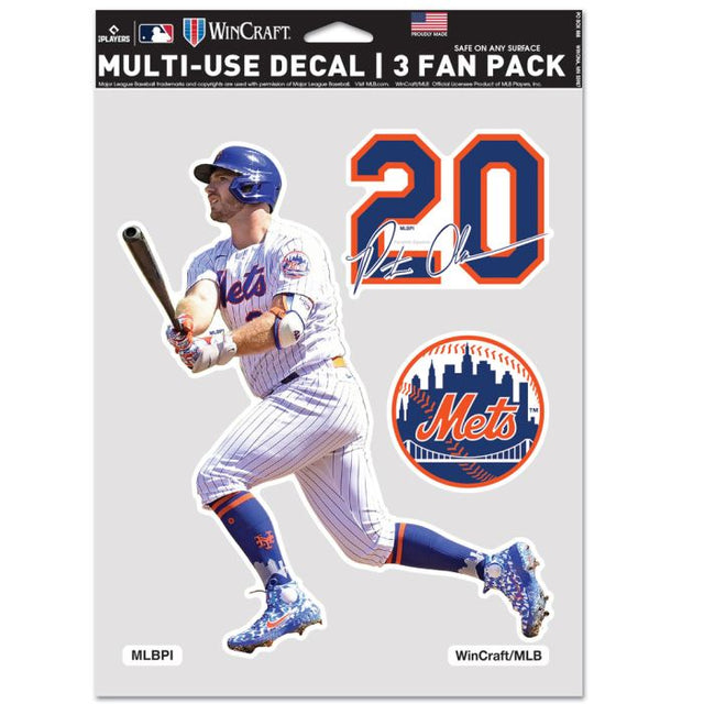 Paquete multiusos para 3 fanáticos de los New York Mets de Pete Alonso