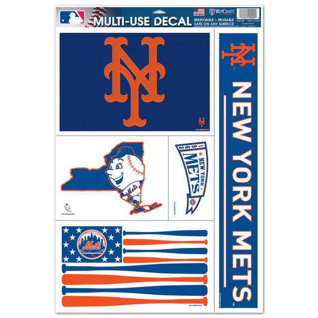 Calcomanía multiusos de los New York Mets de 11" x 17"