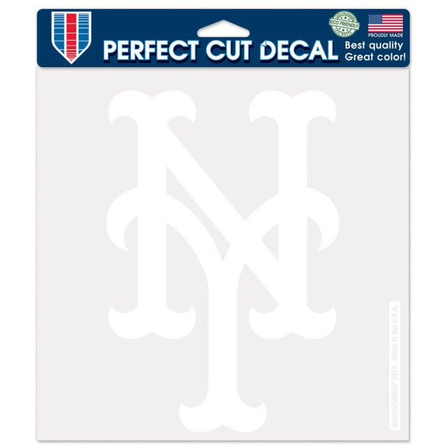 Calcomanías de corte perfecto de los Mets de Nueva York de 8" x 8"