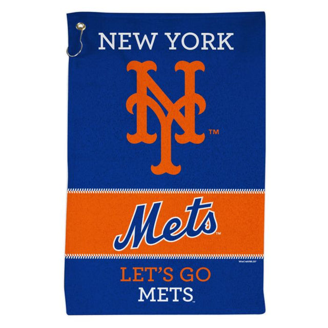 Toalla deportiva de 16 x 25 pulgadas con el lema de los New York Mets